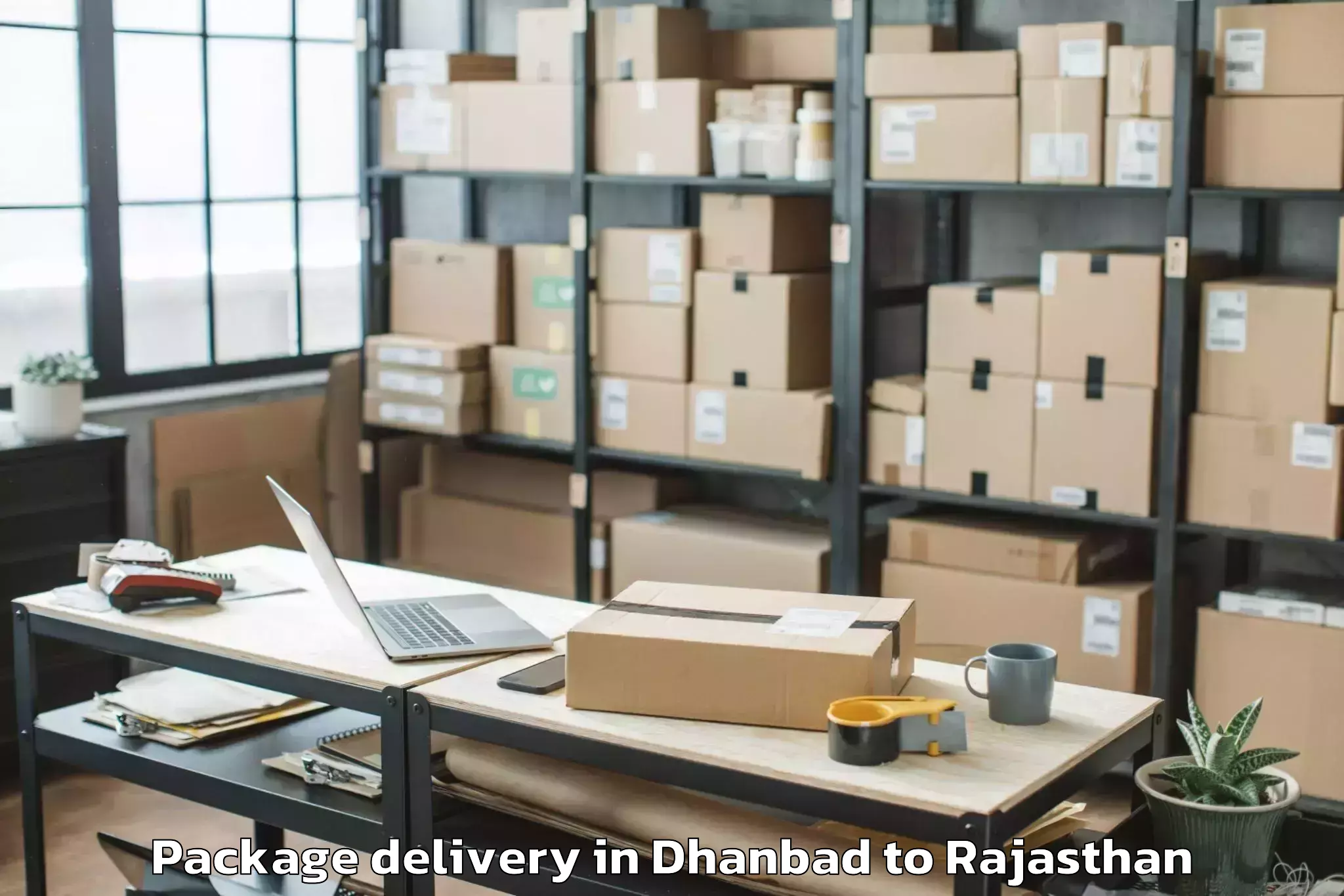 Top Dhanbad to Singhania University Jhunjhunu Package Delivery Available